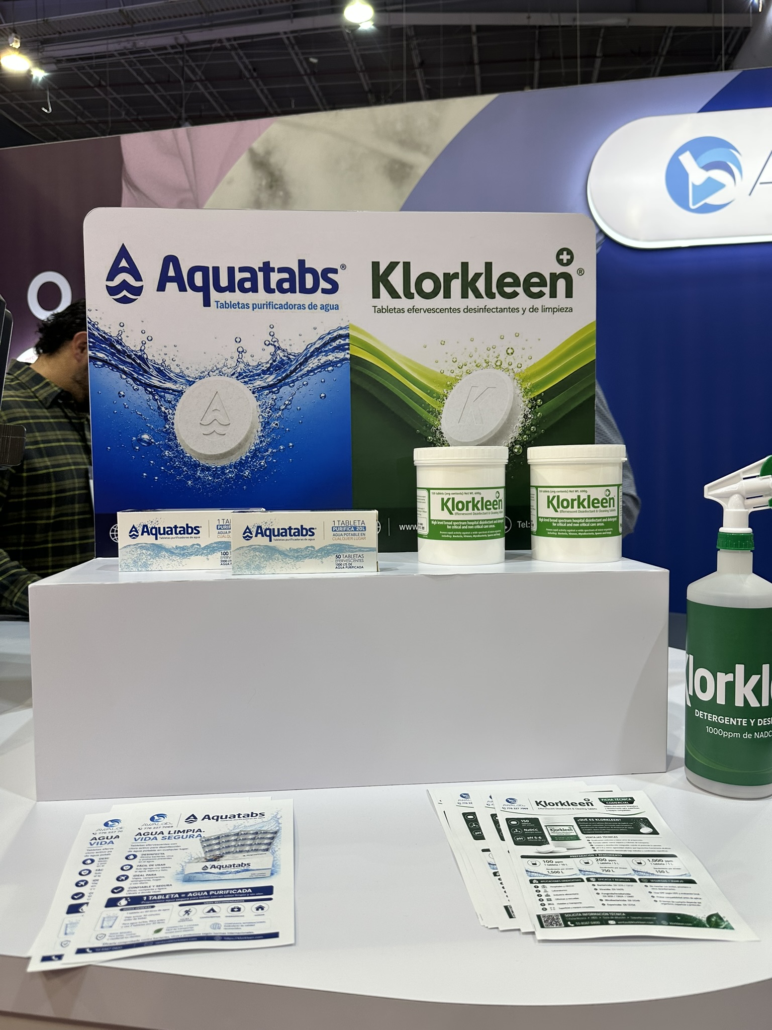 Klorkleen y Aquatabs durante Aquatech México